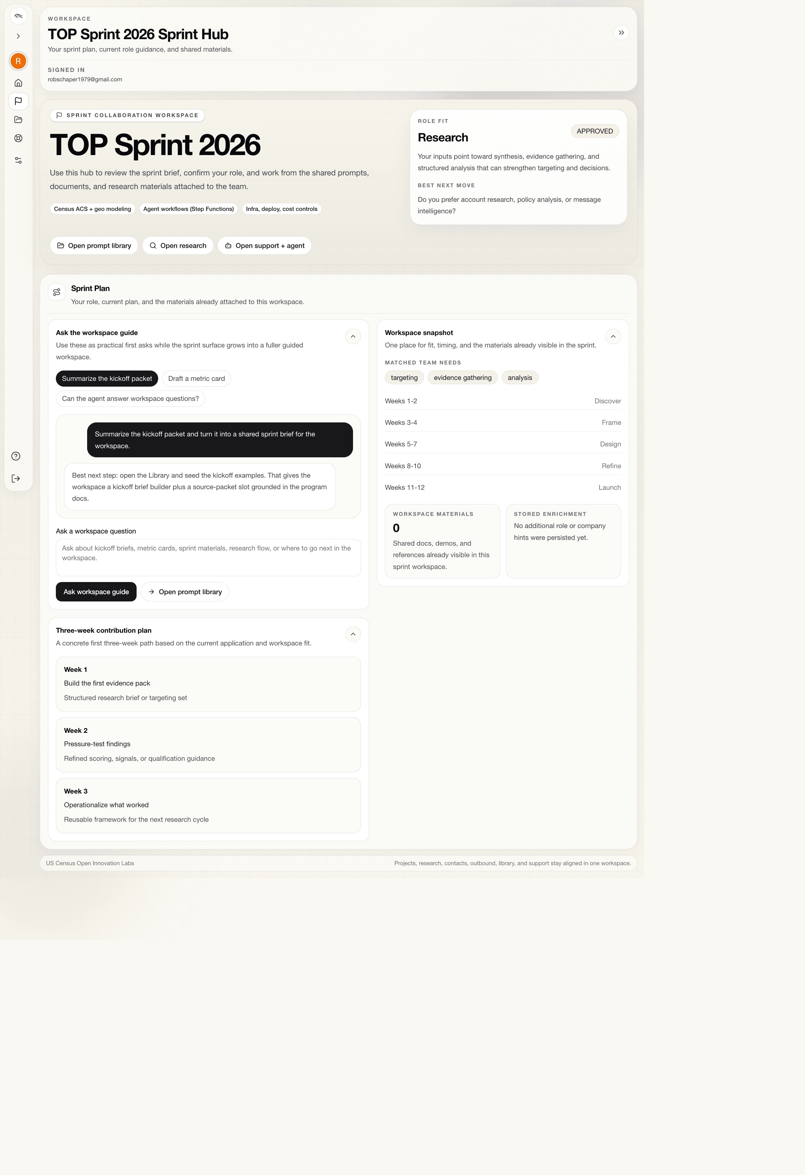 TOP Sprint sprint hub screenshot