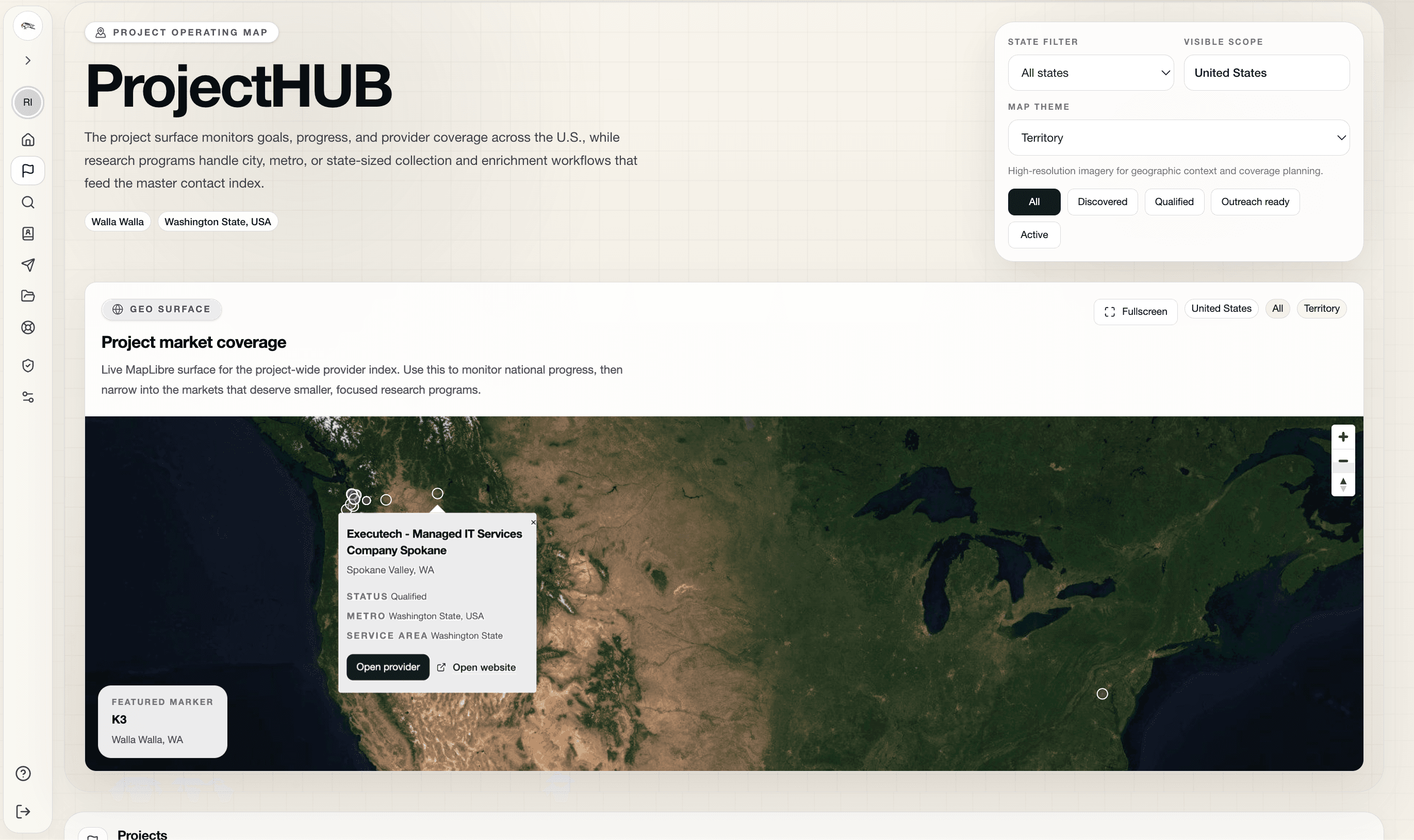 CloudRaven project view screenshot